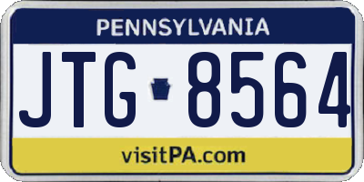 PA license plate JTG8564
