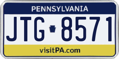 PA license plate JTG8571