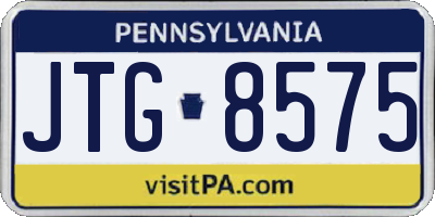 PA license plate JTG8575