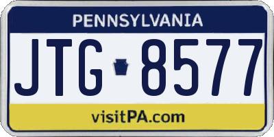 PA license plate JTG8577