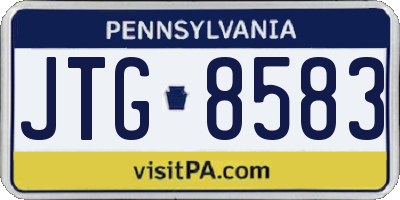 PA license plate JTG8583