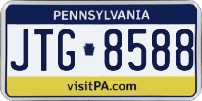 PA license plate JTG8588
