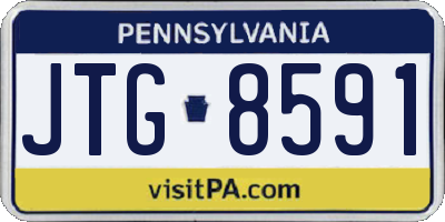 PA license plate JTG8591
