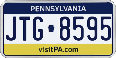 PA license plate JTG8595