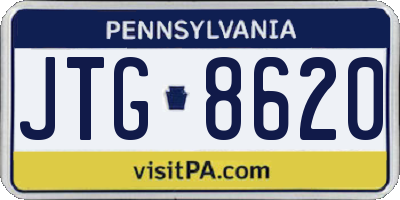 PA license plate JTG8620