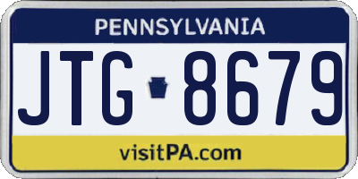 PA license plate JTG8679