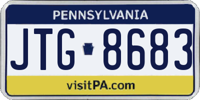 PA license plate JTG8683