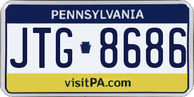 PA license plate JTG8686