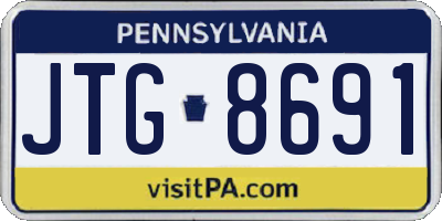 PA license plate JTG8691