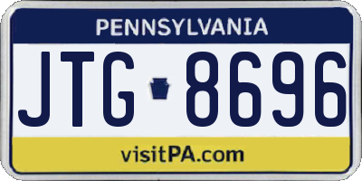 PA license plate JTG8696