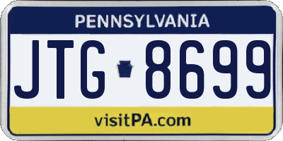 PA license plate JTG8699
