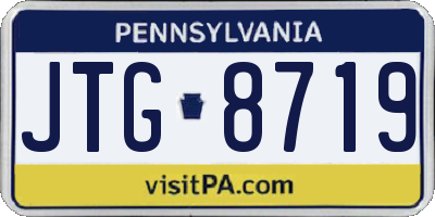 PA license plate JTG8719