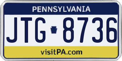 PA license plate JTG8736