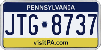 PA license plate JTG8737