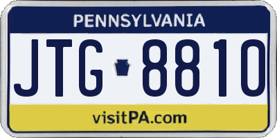 PA license plate JTG8810