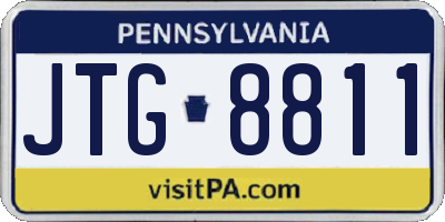 PA license plate JTG8811