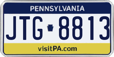PA license plate JTG8813
