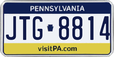 PA license plate JTG8814