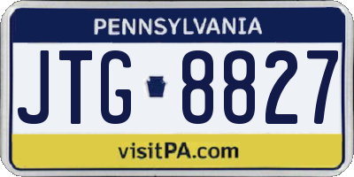 PA license plate JTG8827