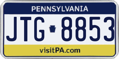 PA license plate JTG8853