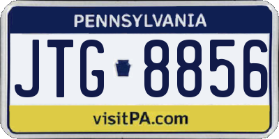 PA license plate JTG8856