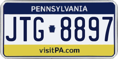 PA license plate JTG8897