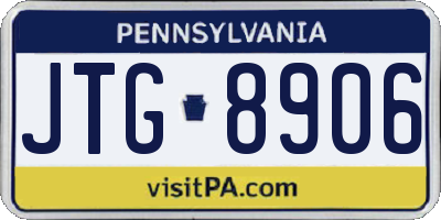 PA license plate JTG8906