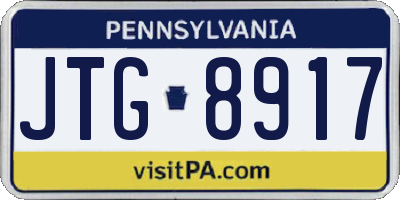 PA license plate JTG8917