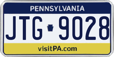 PA license plate JTG9028