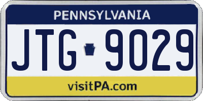 PA license plate JTG9029