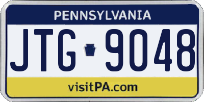 PA license plate JTG9048