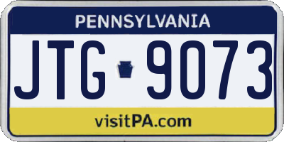 PA license plate JTG9073