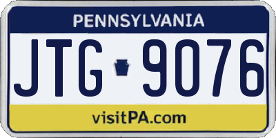PA license plate JTG9076
