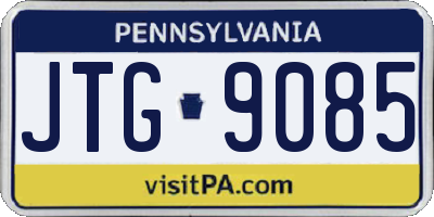 PA license plate JTG9085