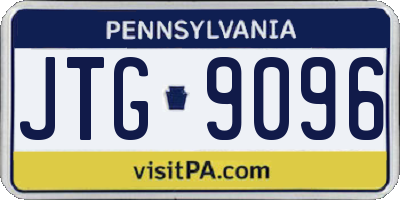 PA license plate JTG9096