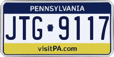 PA license plate JTG9117