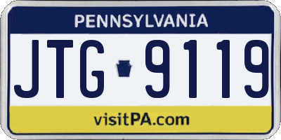 PA license plate JTG9119