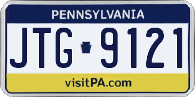 PA license plate JTG9121