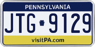 PA license plate JTG9129