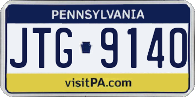 PA license plate JTG9140