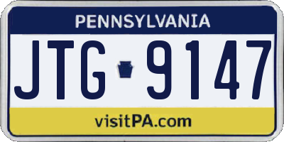 PA license plate JTG9147