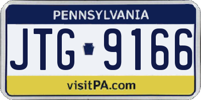 PA license plate JTG9166