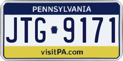 PA license plate JTG9171