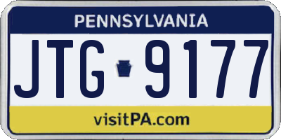 PA license plate JTG9177