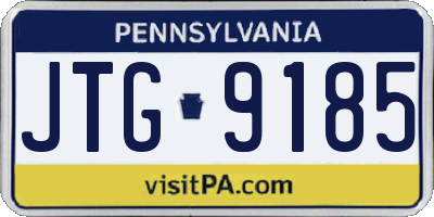 PA license plate JTG9185