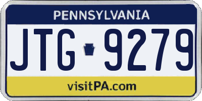 PA license plate JTG9279