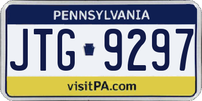 PA license plate JTG9297