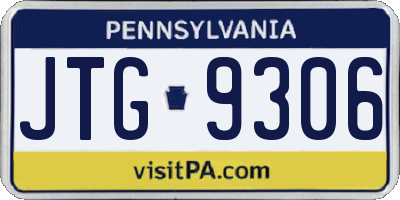 PA license plate JTG9306