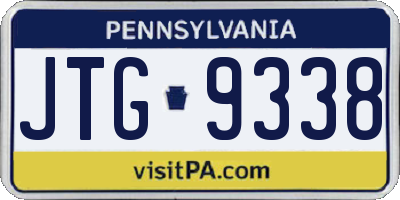 PA license plate JTG9338