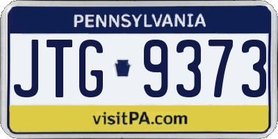 PA license plate JTG9373